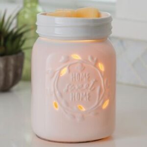 Bruciaessenze elettrico scaldacera Mason Jar Home Sweet Home - Candle Warmers