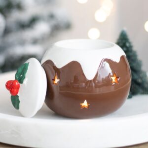 Bruciatore con tealight - Christmas Pudding - per olii essenziali