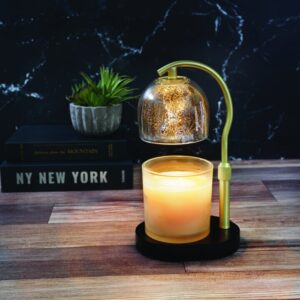 Lampada CANDLE WARMERS® MERCURY GLASS per candele profumate 35W elettrica oro/argento - regolabile in altezza CON TIMER