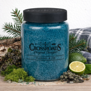 Candela profumata Crossroads 2 stoppini in vetro 737g - Flannel & Fir