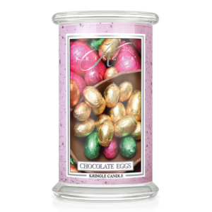 Kringle Candle Chocolate Eggs – Candela profumata Limited Edition 22 oz (2 stoppini) – Profumo Cioccolato e Vaniglia