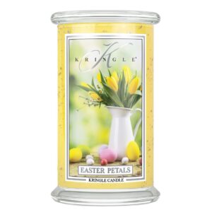Kringle Candle Easter Petals – Candela profumata Limited Edition 22 oz (2 stoppini) – Fragranza floreale primaverile