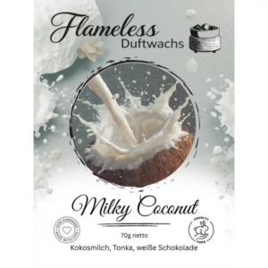 MILKY COCONUT - FLAMELESS Cera Profumata - 70gr