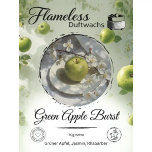 GREEN APPLE BURST - FLAMELESS Cera Profumata - 70gr