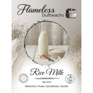 RICE MILK - FLAMELESS Cera Profumata - 70gr