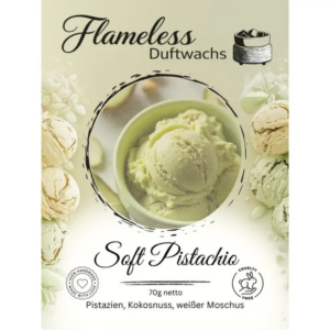 SOFT PISTACHIO - FLAMELESS Cera Profumata - 70gr