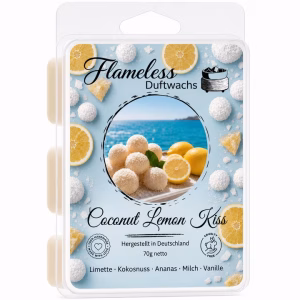 COCONUT LEMON KISS - FLAMELESS Cera Profumata - 70gr