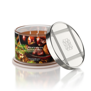 CHESTNUT ROASTING Candela profumata 4 stoppini HOMEWORX 510gr