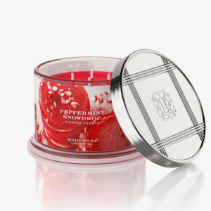 PEPPERMINT SNOWDROP Candela profumata 4 stoppini HOMEWORX 510gr