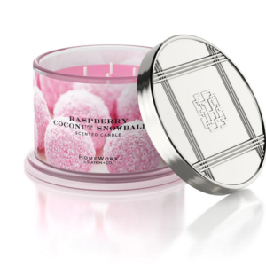RASPBERRY COCONUT SNOWBALL Candela profumata 4 stoppini HOMEWORX 510gr