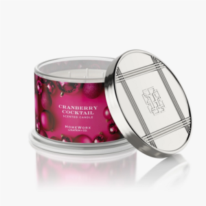 CRANBERRY COCKTAIL Christmas Edition Candela profumata 4 stoppini HOMEWORX 510gr