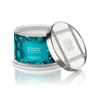 BERRIES & BIRCH Christmas Edition Candela profumata 4 stoppini HOMEWORX 510gr